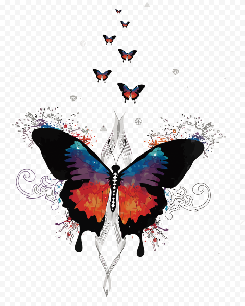 Beat Illustrator Trap music Jocelyn Flores Work of art, Butterfly, png Material, brush Footed Butterfly, butterfly Group