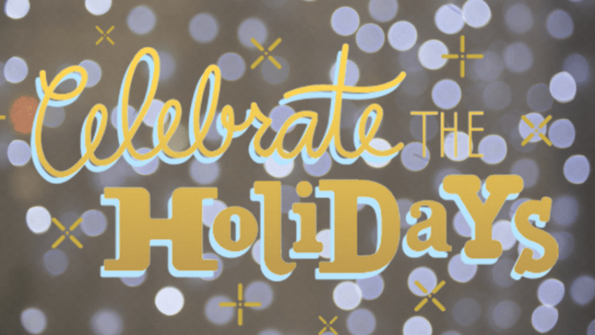 happy holidays   calligraphy PNG image with transparent background