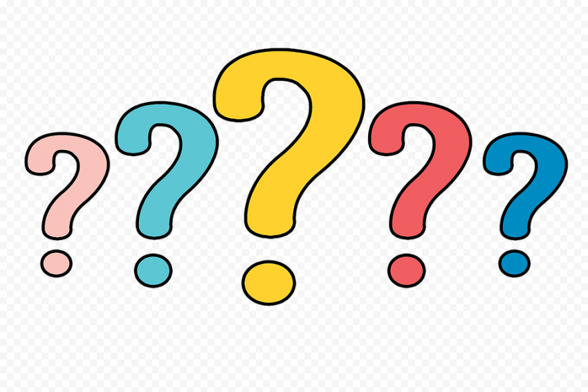 Five question mark, Question mark Smiley Emoticon, color question mark, text, logo, smiley
