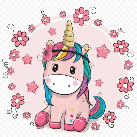 Cartoon pink sticker, Cartoon Unicorn, Cute Unicorn, Baby Unicorn, Cartoon Unicorn, Cute Unicorn, Baby Unicorn