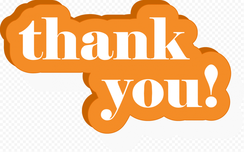 Thank you, text, label, orange
