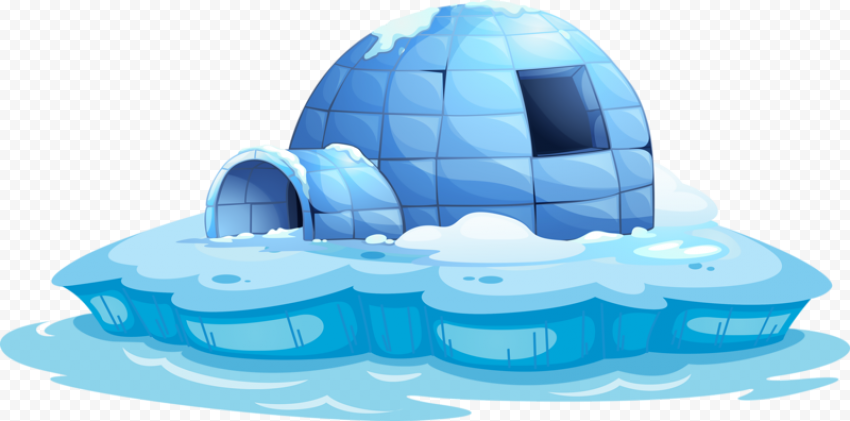 Igloo Cartoon illustration Illustration, Arctic igloo, blue, houses, igloo Cooler
