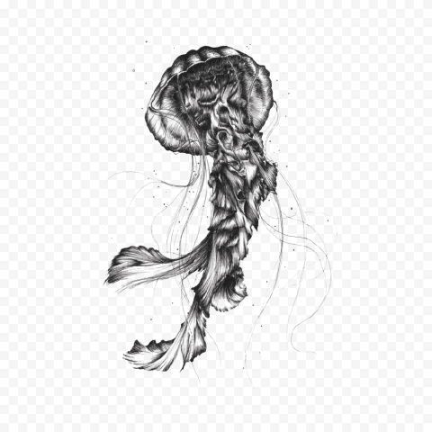 Jellyfish Abziehtattoo Henna T shirt, jellyfish, face, fashion, monochrome