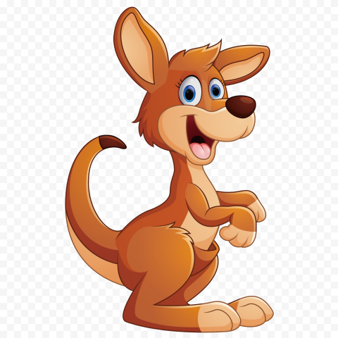 Kangaroo Cartoon Illustration, Happy kangaroo, mammal, happy Halloween, cat Like Mammal