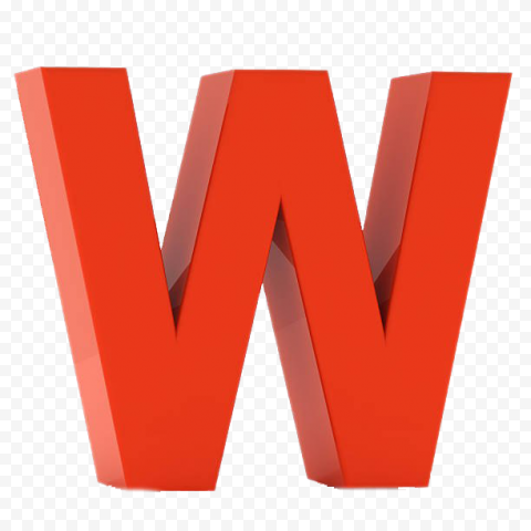 W Letter PNG Image File
