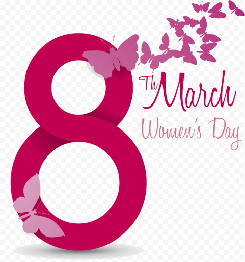 International Women's Day March 8, Day 8 digital, red and pink 8th march women's day illustration, text, digital, logo