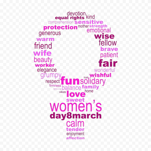 International Womens Day March 8 Woman Happiness, Creative Women's Day Pattern, wish, holidays, text