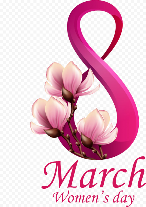 International Womens Day March 8 Woman, 38 pink flowers decorative pattern Women's Day, love, flower Arranging, holidays
