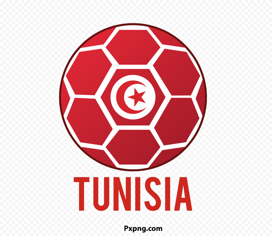 HD Flag Tunisia in football Transparent Background