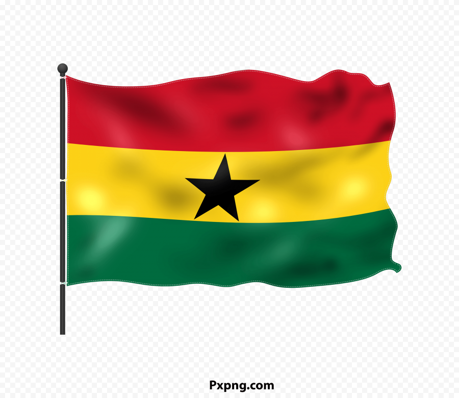 3D cameroon flag fluttering Transparent Background IMG