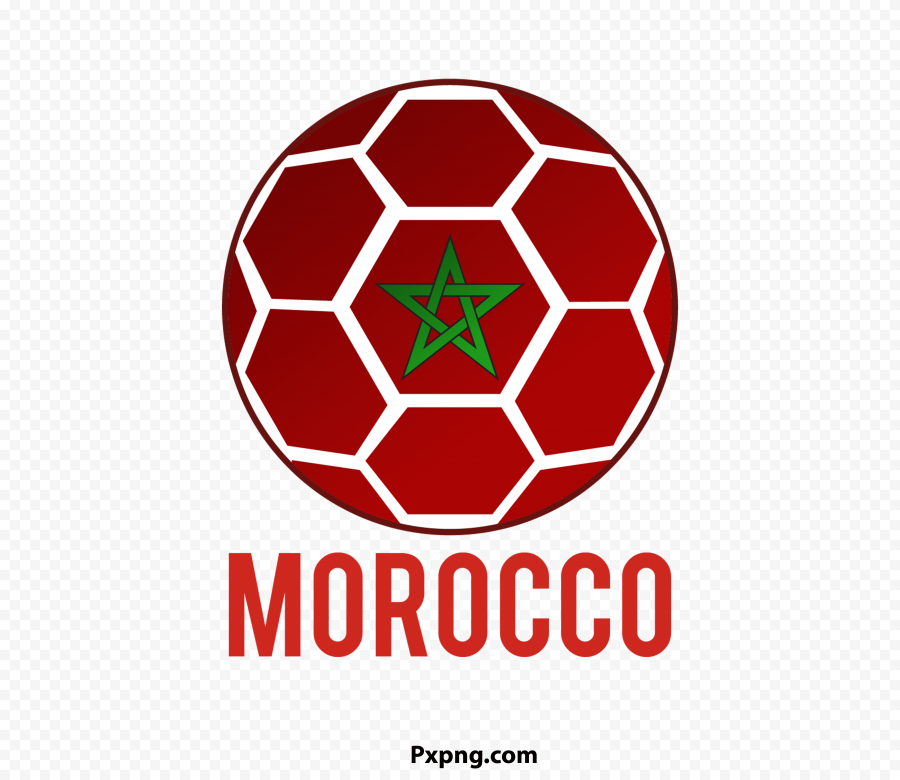 HD Flag Morocco in football PNG