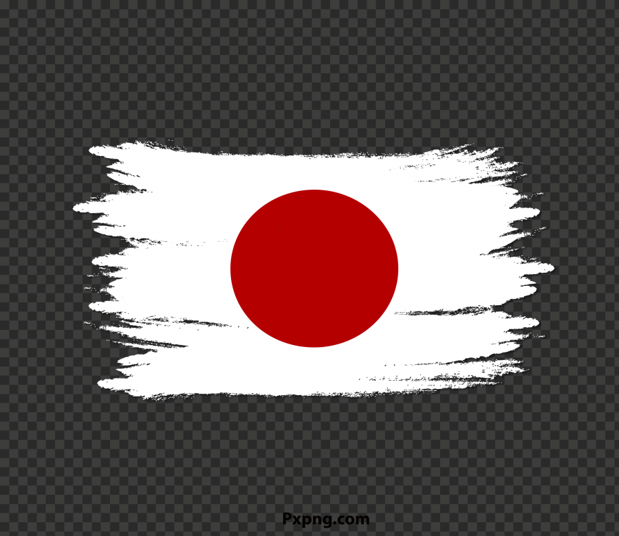 HD PNG Japan Flag With Brush Transparent Image