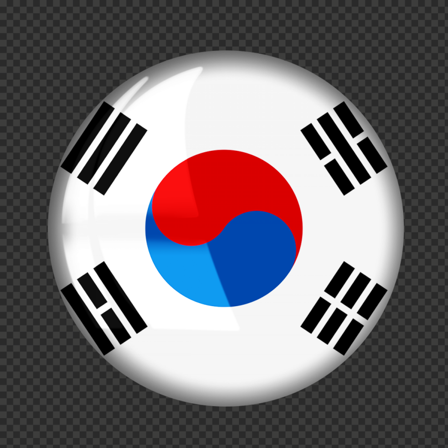 HD Flag south Korea in football PNG