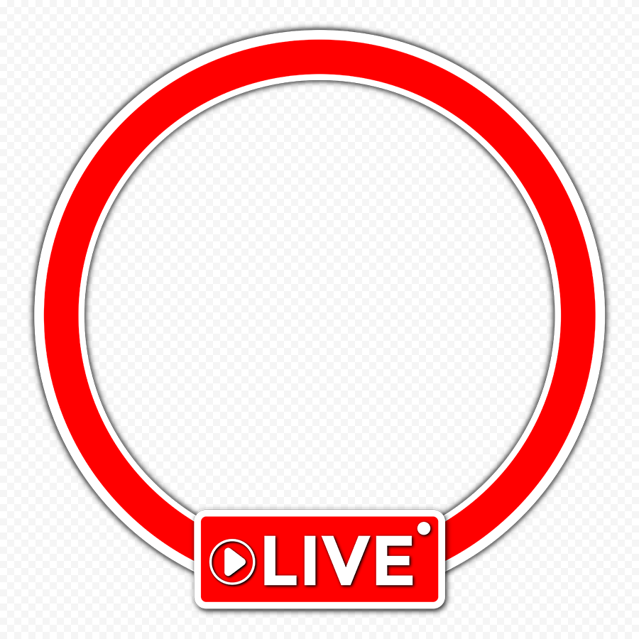 HD Youtube Live Stream Circle Ring Icon PNG