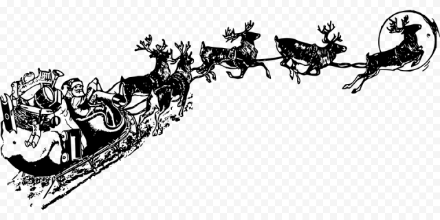 Santa Claus Sleigh Vector