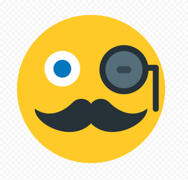 Cool WhatsApp Hipster Emoji PNG Background Image
