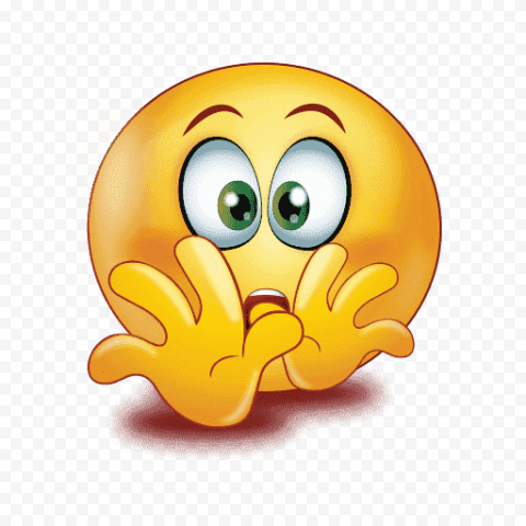Gradient Scared Emoji PNG Image