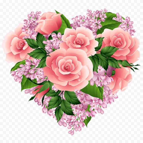 Rose Heart PNG Transparent Picture