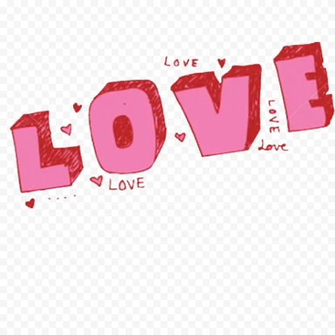 Love Word Text Transparent Background