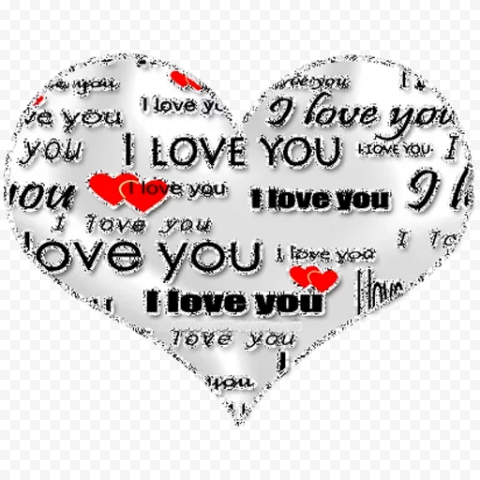 I Love You Word Transparent Background