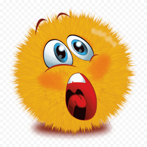 Cute Fur Emoji Transparent Background