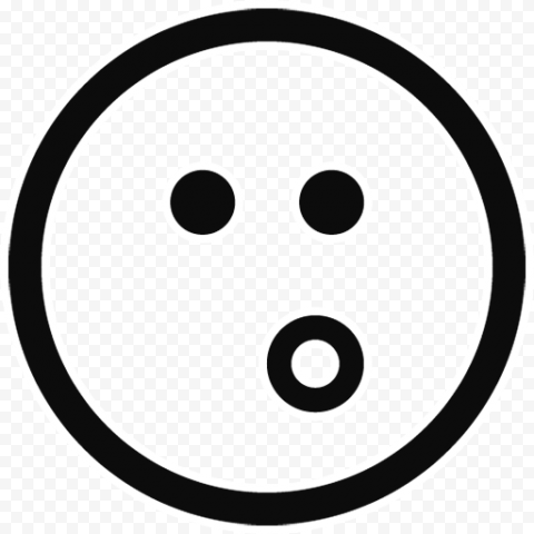 Download WhatsApp Black Outline Emoji PNG Image