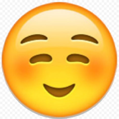 Blushing Emoji Transparent PNG