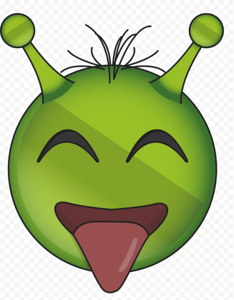 Alien Face Emoji PNG Clipart