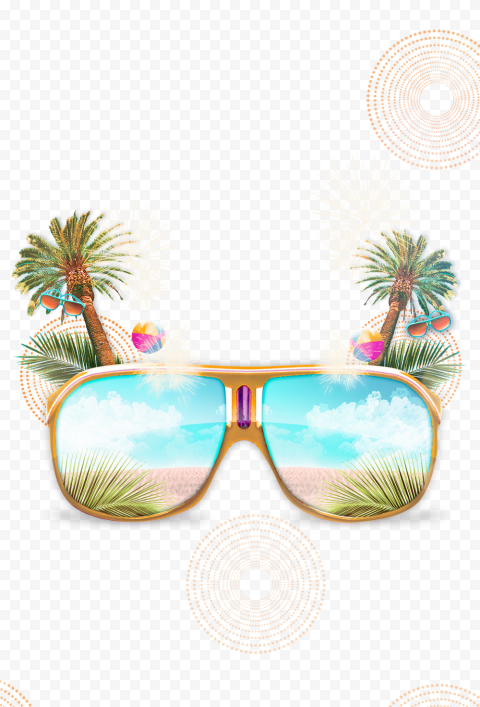 brown framed Aviator style sunglasses illustration, Sunglasses Euclidean Computer file, Sunglasses, beach, poster, summer