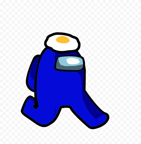 among us blue walking for free png 