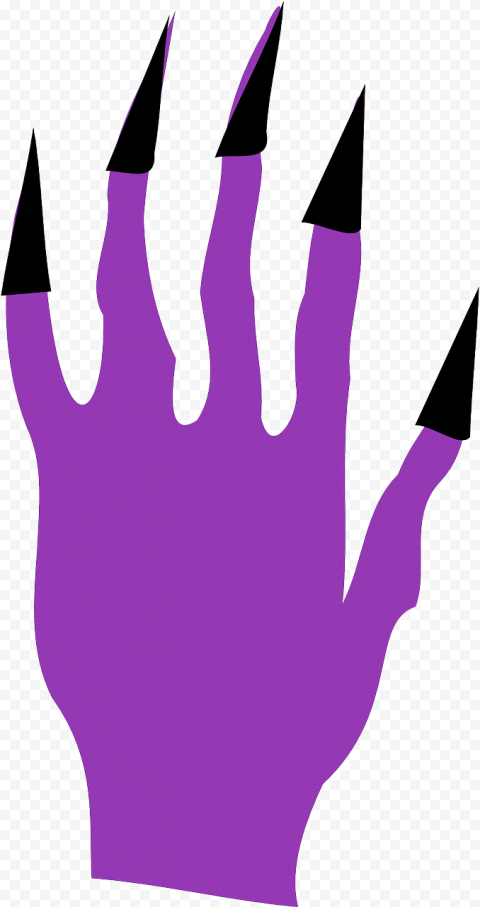 Claws, Devil, Fingers, Hand, Nails, Lilac, Violet, Monster, png