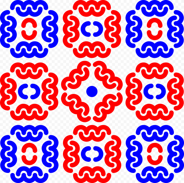 Decoration, Pattern, Tile, Colors, Blue, Red, png