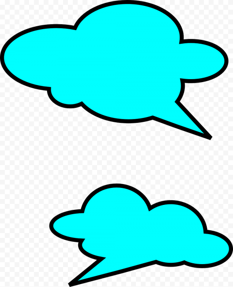 Speech Bubbles, Blue, Communication, Speaking, Two, Balloon, png