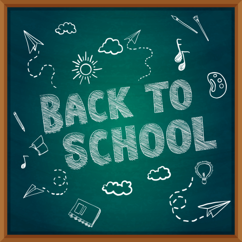 back to school chalk board png clipart