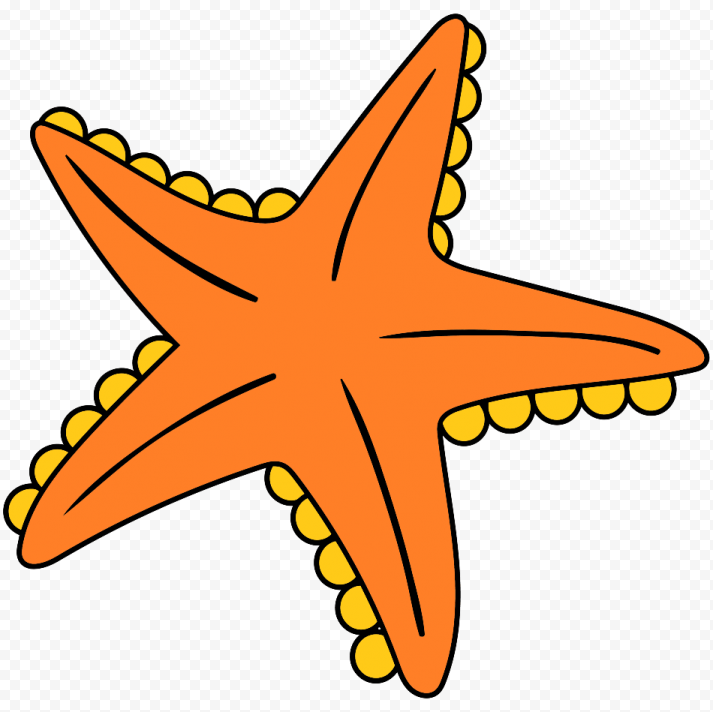 Star Fish, Isolated, Cartoon, Art, Colorful, png free download