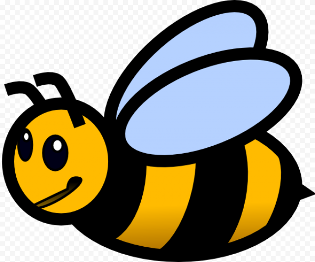 yellow black cartoon ching ming bee clipart