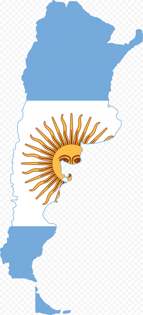 Argentina Flag Vector Country Flags   Argentina Map And Flag, HD Png Download