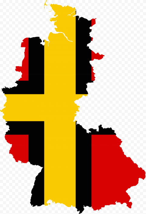 Flag Map Of West Germany   West Germany Flag Map, HD Png Download