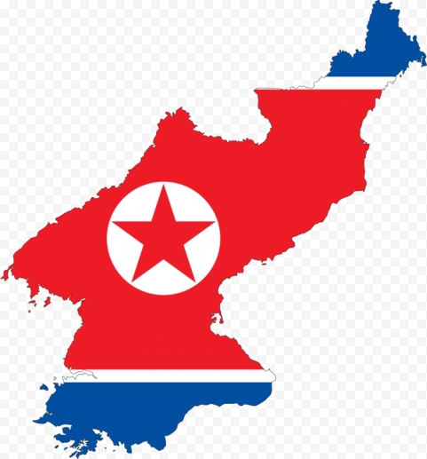Flag Of North Korea Flag Of South Korea National Flag   North Korea Flag Map, HD Png Download