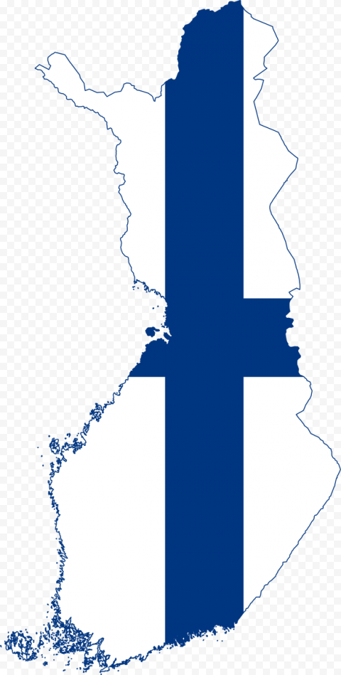 Flag map Of Finland   Finland Map And Flag, HD Png Download