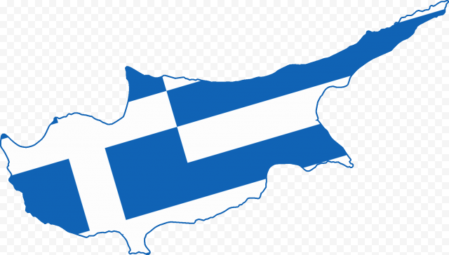 Flag Map Of The Cyprus   Flag Map Of Greece, HD Png Download