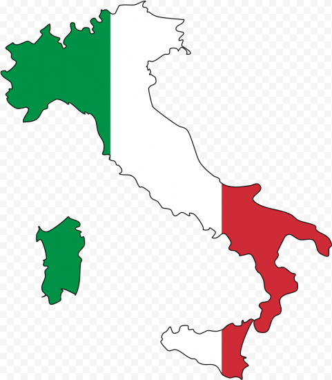 Flag Map Of Italy   Italy Flag And Map, HD Png