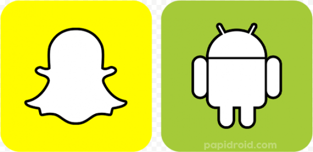SNAPCHAT WITH ANDROID LOGO PNG
