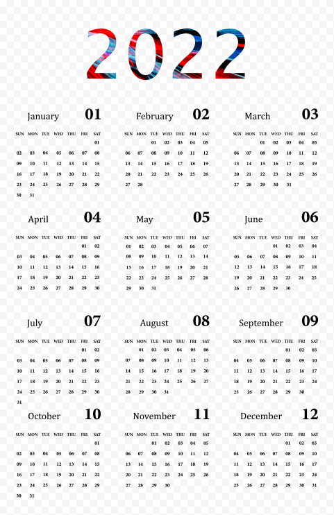Calendar 2022 PNG Images