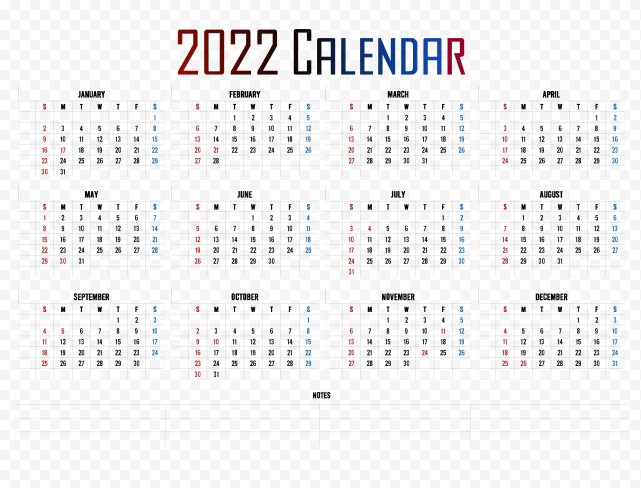 Calendar 2022 PNG Free Download