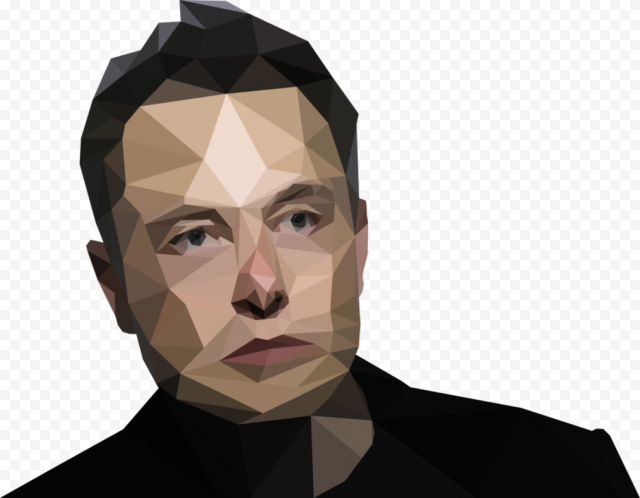 Elon Musk University of Pennsylvania graphy, low poly, face, head png