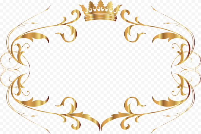 Text Box Gold Beautiful Pattern Frame Transprent   Gold Text Box Png, Transparent Png