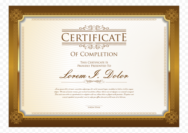 Lorem J  Dolor certificate of completion, Academic certificate Diploma Template, Certificate box, english, text, gift Box png