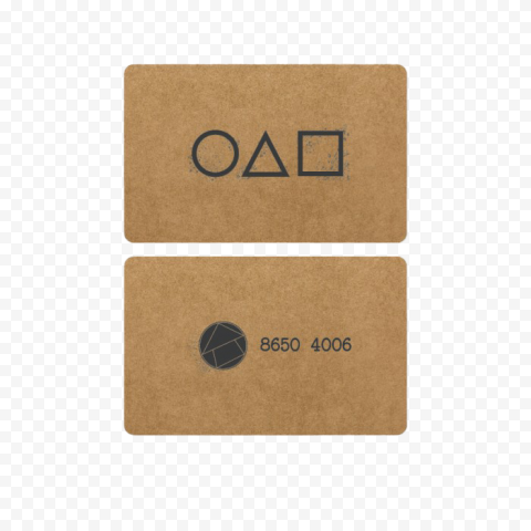 Squid Game Card PNG Photos