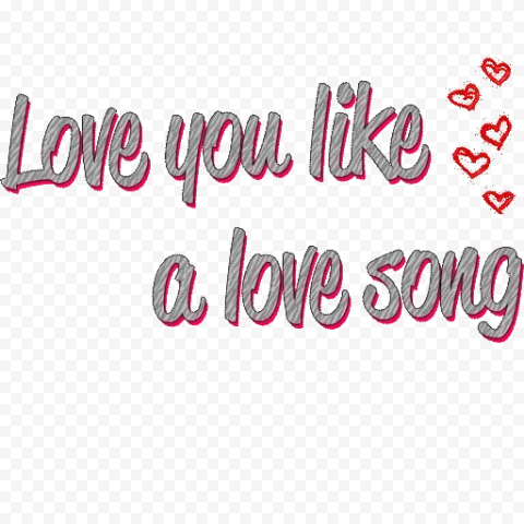 I Love You Word PNG Free Download